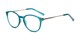 Angle of The McKay Multi Focus Reader by Foster Grant in Teal Blue, Women's and Men's Round Reading Glasses