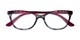 Folded of The Molly Bifocal in Berry Pink Tortoise