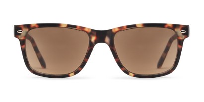 Front of The Nantucket Reading Sunglasses in Matte Tortoise with Amber