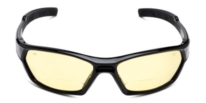 Front of The Night Yellow Lens Bifocal Safety Goggles in Black with Yellow Lenses