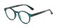 Angle of The Quinn in Green, Women's Round Reading Glasses