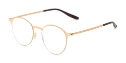 Angle of The Hayden Super Flat Reader in Gold, Women's and Men's Round Reading Glasses