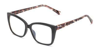 Angle of The Rae Multifocal Reader in Black/Tortoise, Women's Cat Eye Reading Glasses