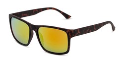 Angle of The Roman Bifocal Reading Sunglasses in Matte Tortoise with Yellow Mirror, Women's and Men's  