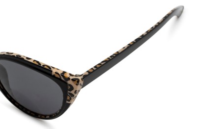 Detail of The Mayra Sun in Black/Leopard
