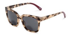 Angle of The Sierra Sun in Tortoise/Pink, Women's Square Reading Sunglasses
