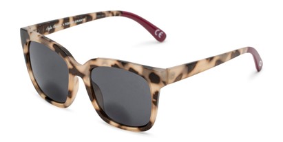 Angle of The Sierra Sun in Tortoise/Pink, Women's Square Reading Sunglasses