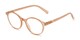 Angle of The Sammy in Light Brown, Women's Round Reading Glasses