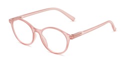 Angle of The Sammy in Light Pink, Women's Round Reading Glasses
