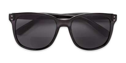 Folded of The Sarasota Bifocal Reading Sunglasses in Charcoal Grey with Smoke