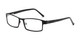 Angle of The Sawyer Multi Focus Reader by Foster Grant in Black, Men's Rectangle Reading Glasses