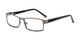 Angle of The Sawyer Multi Focus Reader by Foster Grant in Gunmetal Grey, Men's Rectangle Reading Glasses