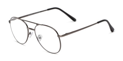 Angle of The Sonoma in Matte Grey, Women's and Men's Aviator Reading Glasses