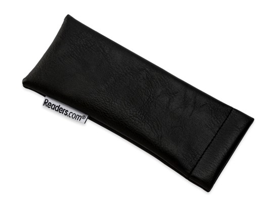 Angle of Spring-Shut Readers Pouch in Black, Women's and Men's  Soft Cases / Pouches