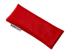Angle of Spring-Shut Readers Pouch in Red, Women's and Men's  Soft Cases / Pouches