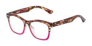 Angle of The Stapleton in Tortoise/Pink, Women's Cat Eye Reading Glasses