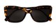 Folded of The Stacey Bifocal Reading Sunglasses in Brown Tortoise/ Smoke