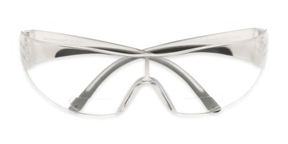 Folded of The Stratus Bifocal Safety Reader in Clear/Grey with Clear Lens