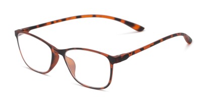 Angle of The Taylor in Matte Tortoise, Women's and Men's Rectangle Reading Glasses