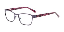Angle of The Tierney Multi Focus Reader by Foster Grant in Purple, Women's Cat Eye Reading Glasses