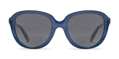 Front of The Tulip Bifocal Reading Sunglasses in Dark Blue with Smoke