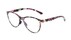 Angle of The Ellie in Crystal Floral, Women's Cat Eye Reading Glasses