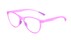 Angle of The Ellie in Matte Rubberized Crystal Violet, Women's Cat Eye Reading Glasses