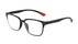 Angle of The Malcolm in Black/Red Temple Tips, Men's Square Reading Glasses