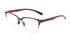 Angle of The Malcolm in Crystal Brown/Fade Crystal Clear, Men's Square Reading Glasses