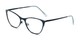 Angle of The Victoria in Blue, Women's Cat Eye Reading Glasses