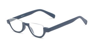 Angle of The Wallace in Matte Navy Blue, Women's and Men's Round Reading Glasses