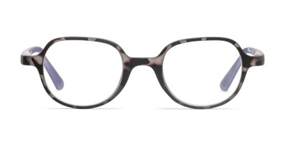 Front of The Whitaker in Matte Grey Tortoise/Blue