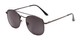Angle of The Whitford Reading Sunglasses in Matte Dark Silver with Smoke, Men's Aviator Reading Sunglasses