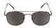Front of The Whitford Reading Sunglasses in Matte Dark Silver with Smoke