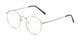 Angle of The Rowland in Silver/Black, Women's and Men's Round Reading Glasses