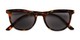 Folded of The Woodstock Reading Sunglasses in Brown Tortoise with Smoke