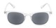 Front of The Woodstock Reading Sunglasses in Clear with Smoke