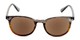 Front of The Woodstock Reading Sunglasses in Green/Brown Fade with Amber