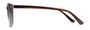 Side of The Woodstock Reading Sunglasses in Brown/Clear Stripe Fade with Smoke