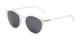 Angle of The Wyatt Bifocal Reading Sunglasses in Clear with Smoke Lenses, Women's and Men's Round Reading Sunglasses