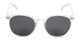 Front of The Wyatt Bifocal Reading Sunglasses in Clear with Smoke Lenses