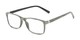 Angle of The Randall in Green Wood Print, Men's Rectangle Reading Glasses