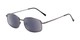 Angle of The Randy Reading Sunglasses in Glossy Grey with Smoke, Men's Rectangle Reading Sunglasses