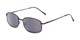 Angle of The Randy Reading Sunglasses in Matte Black with Smoke, Men's Rectangle Reading Sunglasses