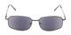 Front of The Randy Reading Sunglasses in Glossy Grey with Smoke