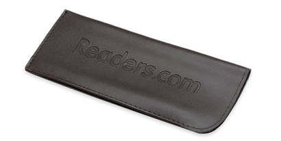 Front of Reading Glasses Pouch in Brown