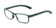 Angle of The Reese Folding Reader in Green, Women's and Men's Rectangle Reading Glasses