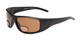 Angle of The Richmond Polarized Bifocal Reading Sunglasses in Matte Black with Amber, Women's and Men's Sport & Wrap-Around Reading Sunglasses