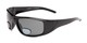 Angle of The Richmond Polarized Bifocal Reading Sunglasses in Glossy Black with Smoke, Women's and Men's Sport & Wrap-Around Reading Sunglasses