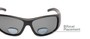 Detail of The Richmond Polarized Bifocal Reading Sunglasses in Matte Black with Smoke